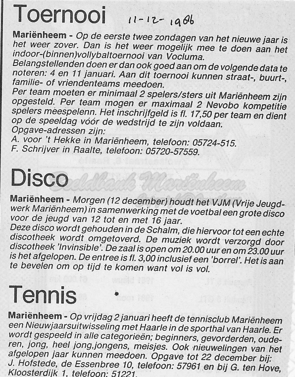 1986-12 VJM Tennis Vocluma